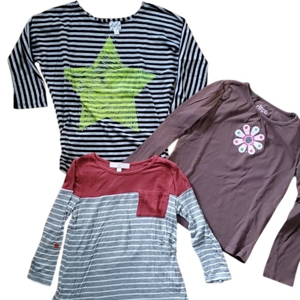 3 Pack Girls‎ Shirts- DSigned, Moa Moa, Circo Medium Size 7-8